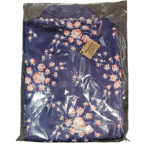 Morgan Lane Women’s Satin Navy Floral Robe - Picture 6 of 11